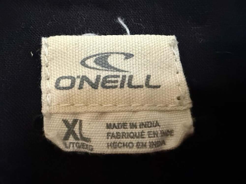 O'Neill Black Dress Size XL Lace Trim V-Neck Boho Tunic Beach Cover-Up